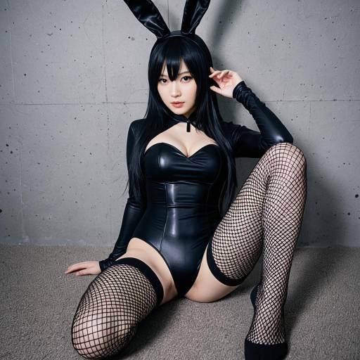 Cosplay Mai Sakurajima in Black Bunny Costume