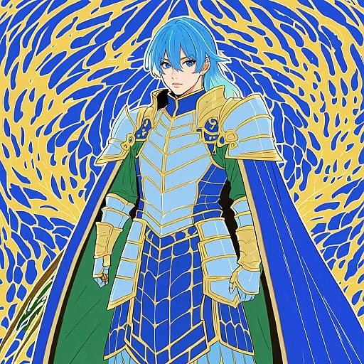 Illustration of Alfonse (fire emblem), fire emblem in the style of Osame
