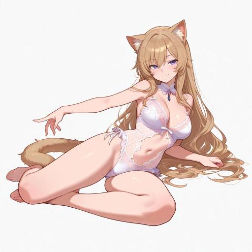 Enigmatic Girl with Cat Ears Enigmatic Girl with Cat Ears