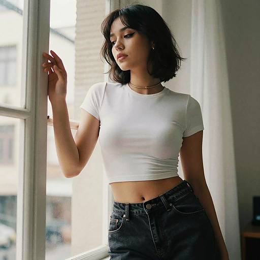 Urban Fashion Portrait by Window