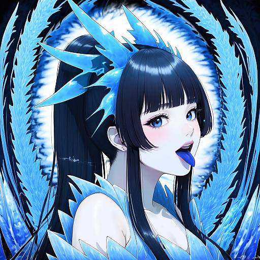 Illustration of Artemis of the blue, atelier live in the style of Kuwashima rein