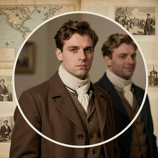 Vintage Photograph of Two Stylish Men