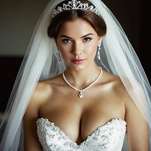 Stunning Solo Bride in Elegant Dress