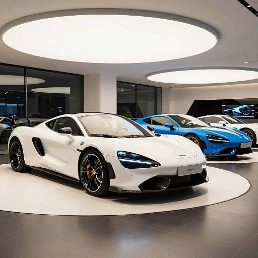 Modern Sports Car Showroom Photography