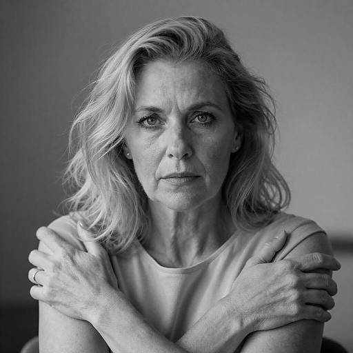 Intense Portrait of Contemplative Woman