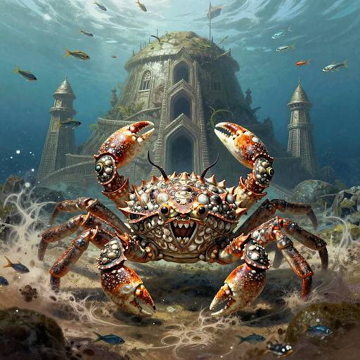 Epic Warrior Crab Underwater Battle