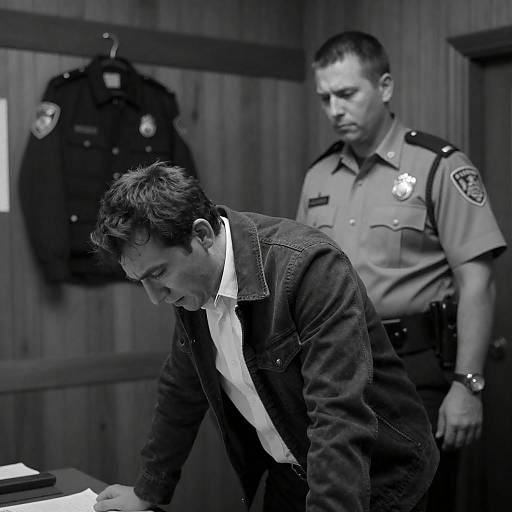 Black-and-White Interrogation of Two Men