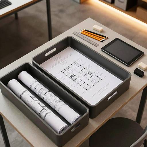 Architect's Studio Floorplan Drawer
