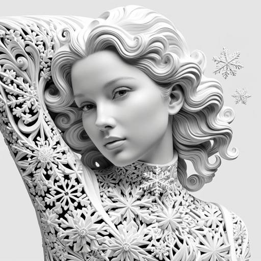 Whimsical 3D Snowflake Sculpture Art Whimsical 3D Snowflake Sculpture Art