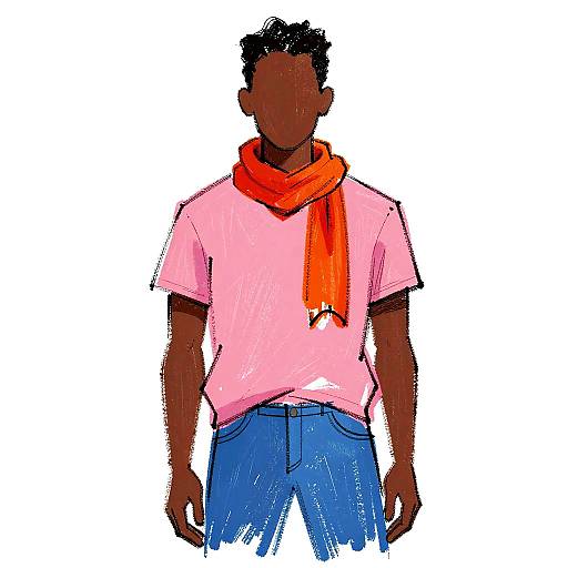 Abstract Portrait with Bold Colors