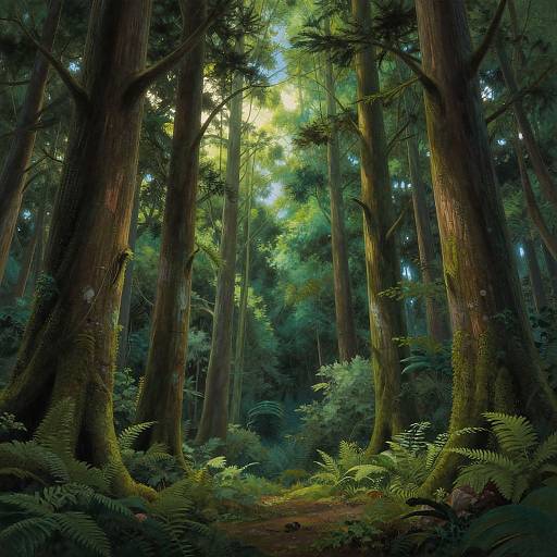 Studio Ghibli Inspired Forest Scene