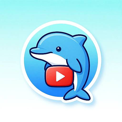 Cool Blue Dolphin YouTube Logo
