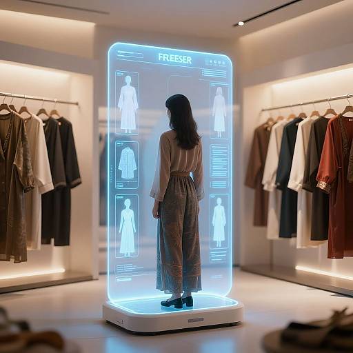 Futuristic AI-Powered Dressing Room