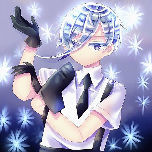 Illustration of Antarcticite, houseki no kuni in the style of Chocolat (momoiro piano)