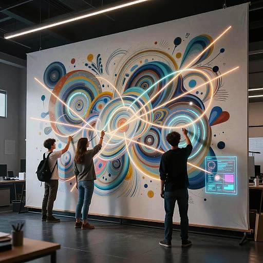 Surreal AI Digital Mural Creation