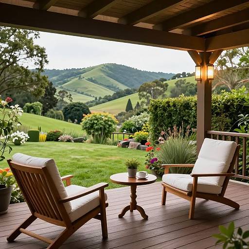Serene Orchard Lodge Deck View