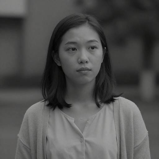 Elegant Black and White Portrait of Woman