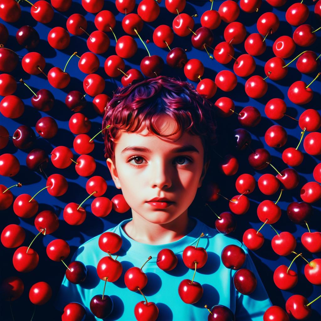 Vibrant Cherry Boy Portrait Photography