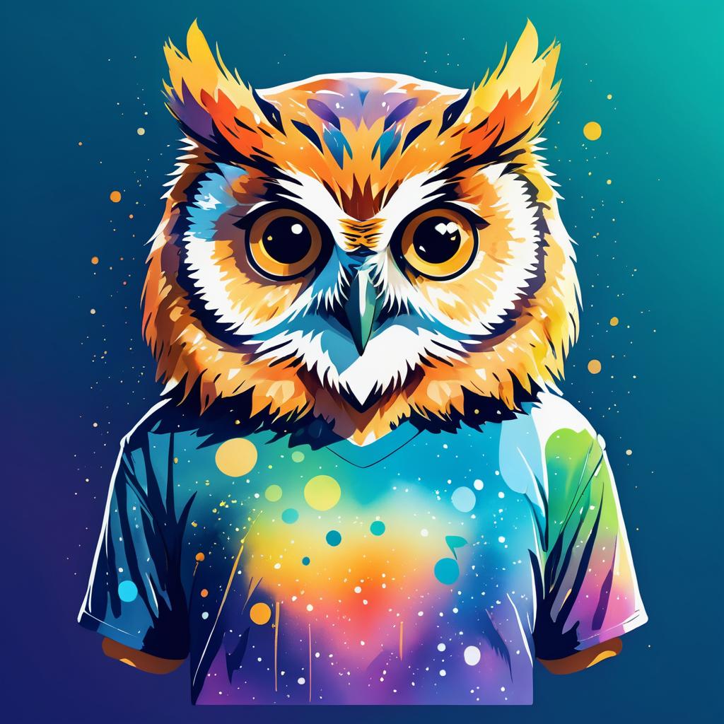 Whimsical Watercolor Owl Illustration