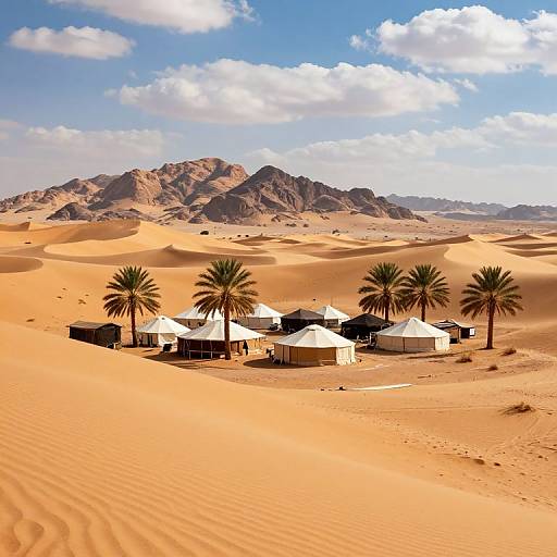 Panoramic Egyptian Desert Camp