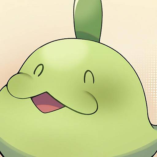 Illustration of Gulpin, pokemon in the style of Spicy moo