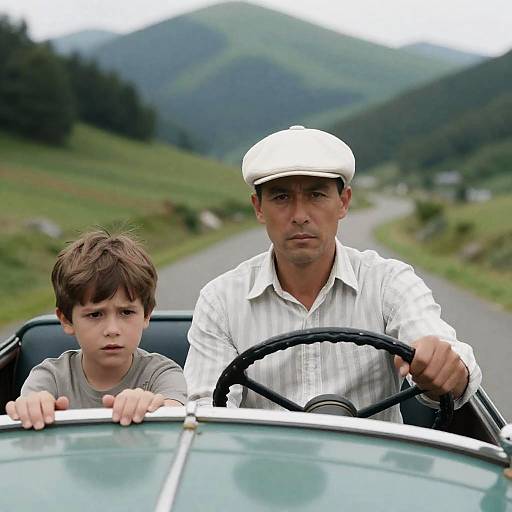 Vintage Car Adventure Through Mountains