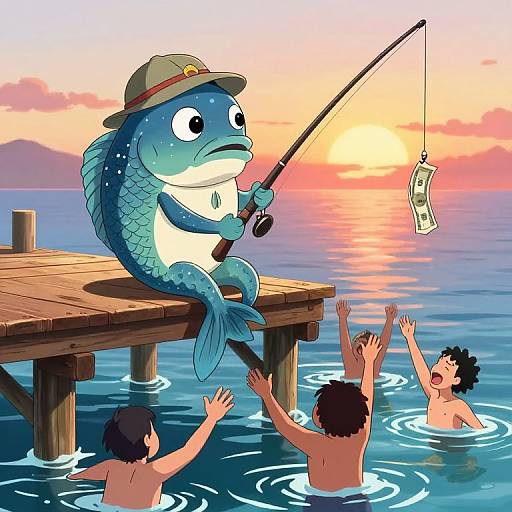 Anthropomorphic Fish Baits Humans