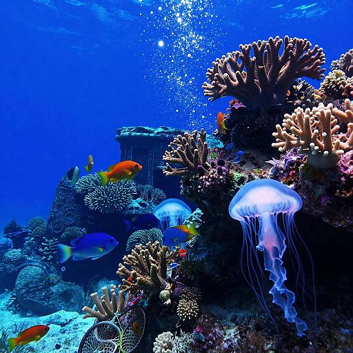 Vibrant Underwater Coral Reef Scene