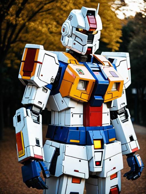 Man in RX-78-2 Gundam Cosplay Costume