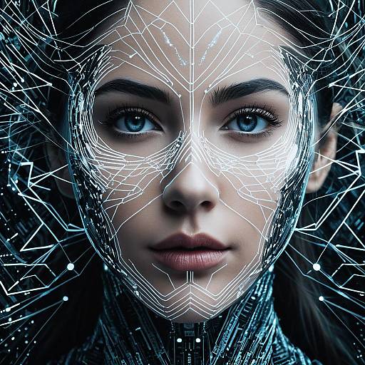 Fractal Quantum Circuit Face Portrait