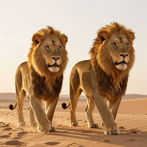 Majestic Lions in 3D Realism