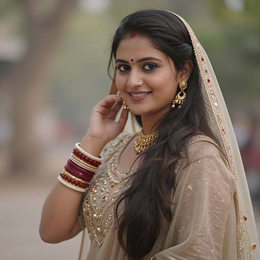 Authentic Indian Woman Portrait