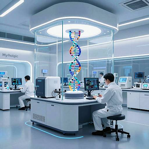 Futuristic Biotech Laboratory Scene