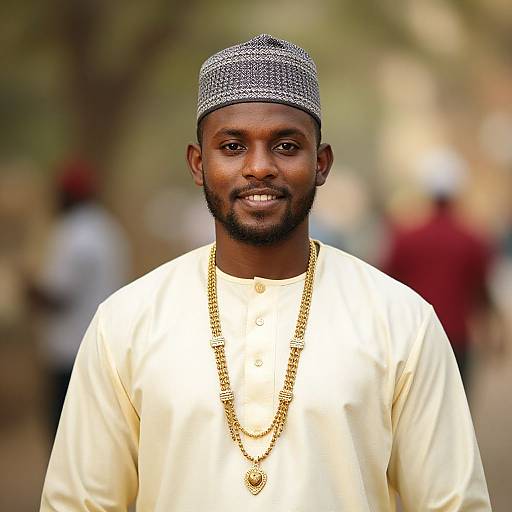 Portrait of Indian Man in Traditional Attire