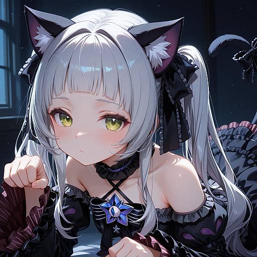 Illustration of Murasaki shion (gothic lolita), hololive in the style of Yuki (popopo)