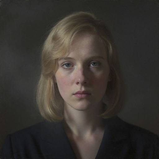 Jeremy Mann Style 1940s Portrait