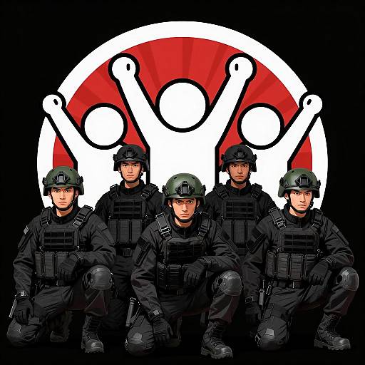 Dynamic Soldiers with Cartoon Companions