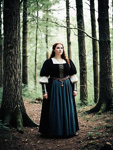 Plus Size Woman in Medieval Dress