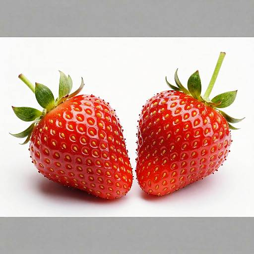 Vibrant Ripe Strawberries on White