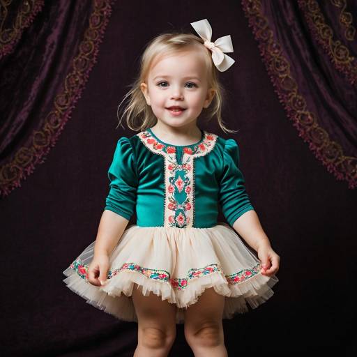 Smiling Toddler Girl in Floral Dress