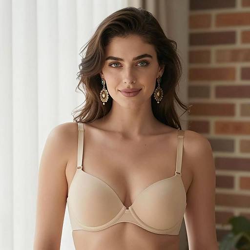 Portrait of a Stylish Woman in Beige