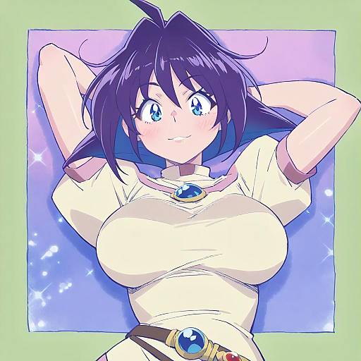 Illustration of Amelia wil tesla seyruun, slayers in the style of Miyagoe yoshitsuki