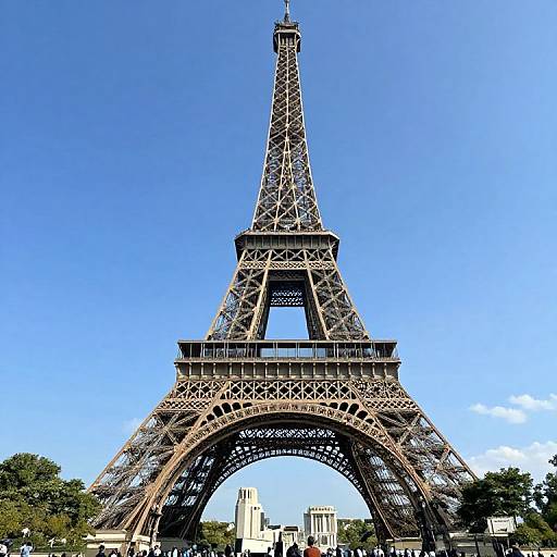 Wide-Angle Eiffel Tower View