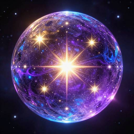 Vibrant Celestial Crystal Orb Glow