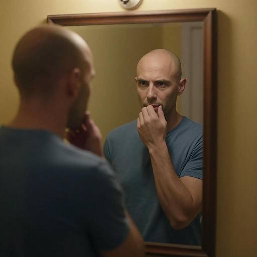 Contemplative Reflection in Yellow Ambiance