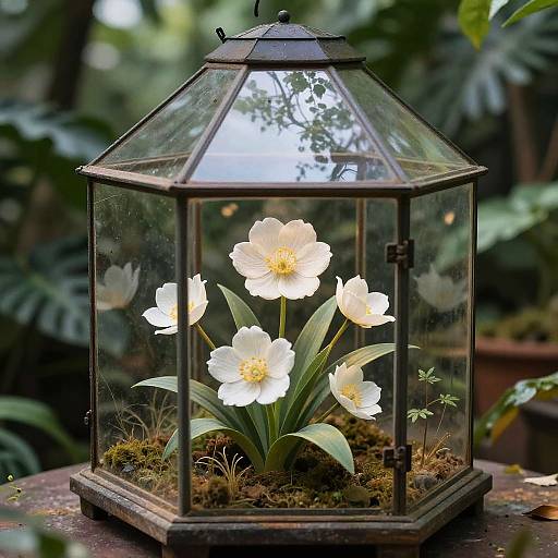 Glass Terrarium Botanical Fine Art