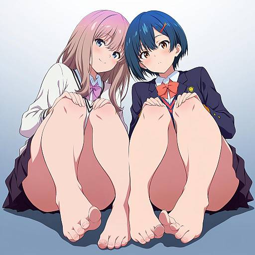 Illustration of Asanaka yomogi, gridman universe in the style of Nishizuki shino