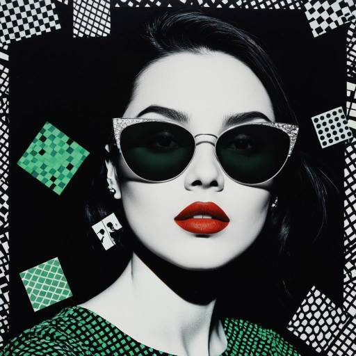 Pop Art Woman with Cat-Eye Sunglasses