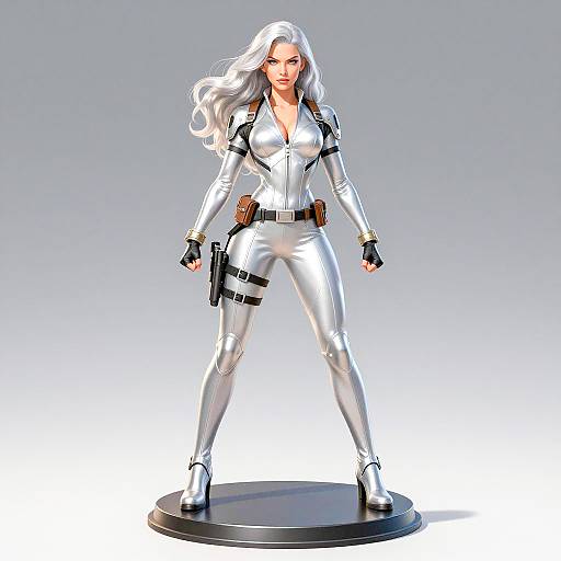 Dynamic Silver Sable Digital Illustration