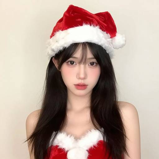 Female Santa Claus Outfit with Bow